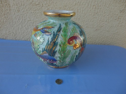 Vase boule decor poisson - decor,