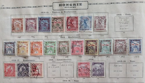 Timbres hongrie lot 1914 à - hongrie,