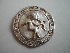 Médaille pendentif argenté -