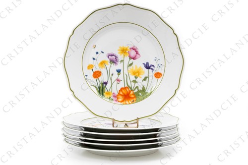 Six assiettes plates english - six,