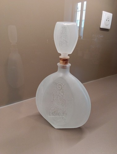 Carafe verre depoli vintage - verre,
