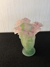 Vase rose en cristal Daum France mod3