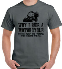 Moto T-Shirt Hommes Drôle Motard Moto Yamaha Vélo Kawasaki Why I Ride A