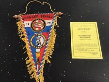Vintage Football Fanion SEC Bastia/PSV Eindhoven Coupe UEFA Finale  1978