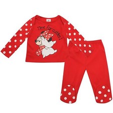 DISNEY BABY pyjama bébé MINNIE 2 pièces 0-3 / 6-9 ou 9-12 mois rouge NEUF