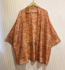 Veste Kimono Courte En Soie