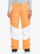 Pantalon de snowboard NWT - Roxy Chloe Kim Woodrose - femme - XL - Orange/Blanc