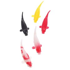  Décoration d'aquarium 5 pièces : Statues de poissons koï artificiels en