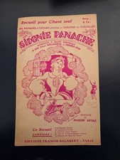 Recueil pour Chant seul SIDONIE PANACHE 6 pages avec 5 chansons 1930