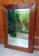 Miroir Louis-Philippe plaqué noyer et marqueterie - Milieu du XIXe siècle