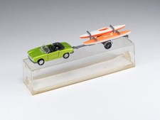MAJORETTE - 331 - Peugeot 204 Cabriolet et canoes - Vert pomme - En boite