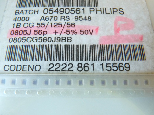 10x 56pf 50v - np0, 5%