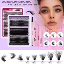 Kit D'extension De Cils 270 / 300Pcs Clusters De Cils Individuels Diy Avec /