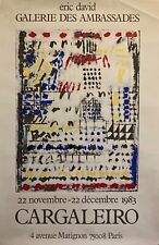 Manuel Cargaleiro affiche originale sérigraphie 1983 art abstrait abstract art