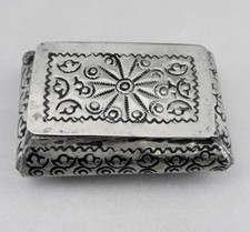 Ancienne boîte à priser en argent boîte à bibelots/boîte à bagues