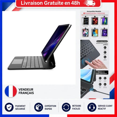 étui clavier magnétique ipad - magnétique,