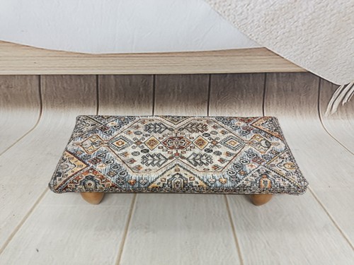 Foot rest pouf upholstered bed - foot,