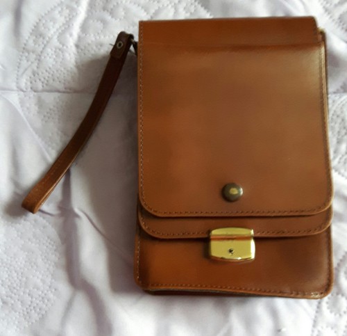 Pochette sacoche cuir marron - pochette,