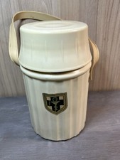 Ancienne Boîte Bouteille Thermos En Verre Stabil Couleur Or Rose Année 50-60