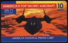 10U SR-71 Black Bird - L'Avion Top Secret D'Amérique Carte Téléphonique