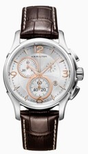 Montre Chronographe À Cadran Argenté Hamilton Homme H32612555 Jazzmaster