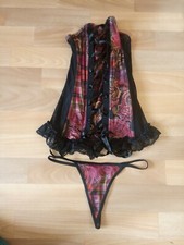 Lingerie sexy, très chic, Bustier lacets et string ficelle