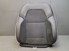 Housse dossier siège avant gauche - noir piqure blanc - Renault Clio V - DRAP 03