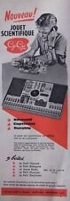 PUBLICITÉ DE PRESSE 1960 GÉGÉ JOUET ÉDUCATIF CAPTIVANT DURABLE SCIENTIFIQUE 