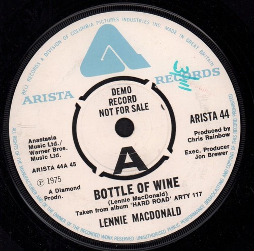 Lennie macdonald bottle - bottle, of
