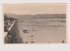 Photo vintage rare Hendaye plage animée bord de mer années 30 unique collection