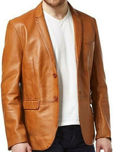 Blazer vintage cuir - blazer,