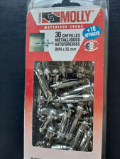 lot de 4 chevilles métalliques autoforeuses à expansion avec vis MOLLY M12025P3 