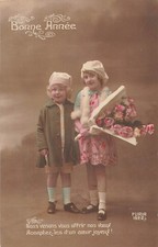 CP BONNE ANNEE PETITE FILLE