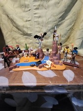 playmobil cowboys chercheur d'or + indien + charette