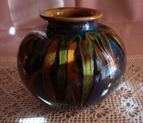 Vase boule gres vernisse - vase, en