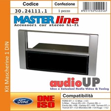 Masque Autoradio 1 DIN Avec Tiroir Ford Tourneo Depuis 2007 -> Couleur Argent