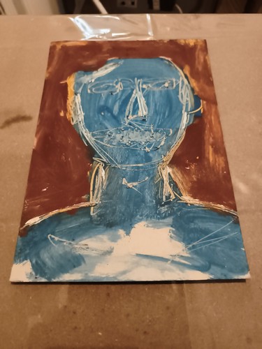 Portrait art brut original - portrait,