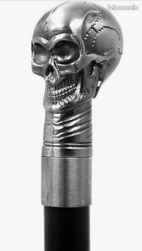 Canne tete mort terminator - canne,