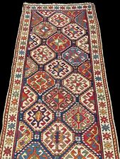 rare antique Shirvan Caucasian rug runner long tapis caucasien teppich Scorpion