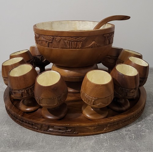 Service punch ancien - a, bois
