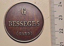 Jeton monnaie médaille mines de Bessèges houillères de Robiac Gard charbon 1842