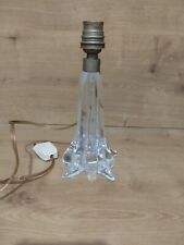 Ancien Pied de lampe de chevet en cristal Torsadé 1960 Super Design