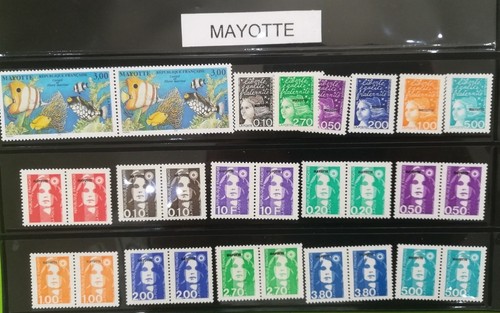 Mayotte lot 28 timbres - -,