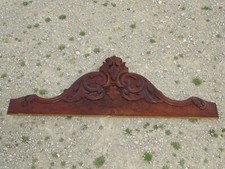 - JOLI ANCIEN FRONTON PLACAGE ACAJOU DECO MUR BOISERIE ANCIENNE COLLECTION D