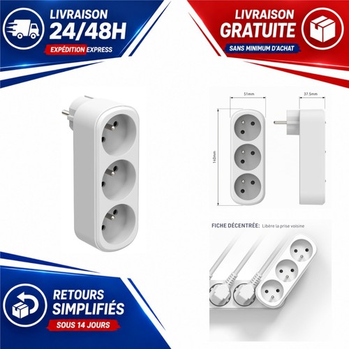 Adaptateur multiprise mural