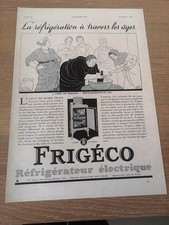 Publicité 1931 FRIGECO réfrigérateur électrique / Corset gaine Modula - 3164