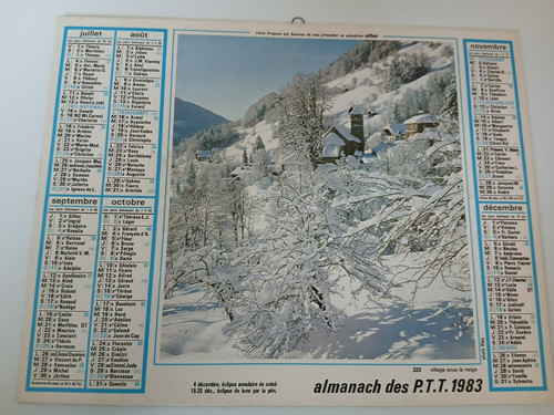 Calendrier almanachs poste - almanachs, la