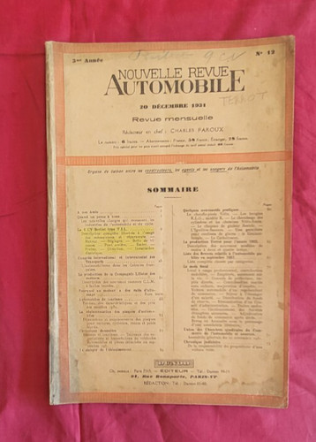 Revue automobile 1931 - automobile, /