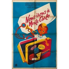 NOUS IRONS A MONTE CARLO Movie Poster  - 32x47 in. - 1951 - Jean Boyer, Audrey H