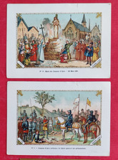 2 x Chromo Litho JEANNE D'ARC N°9 12 Maison FOURNIER Fils et ROCHET NICE 9x12,5